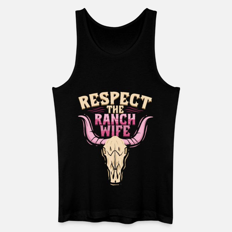 Ehefrau eines Bauern Mutter - Männer Bio Tank Top - Schwarz