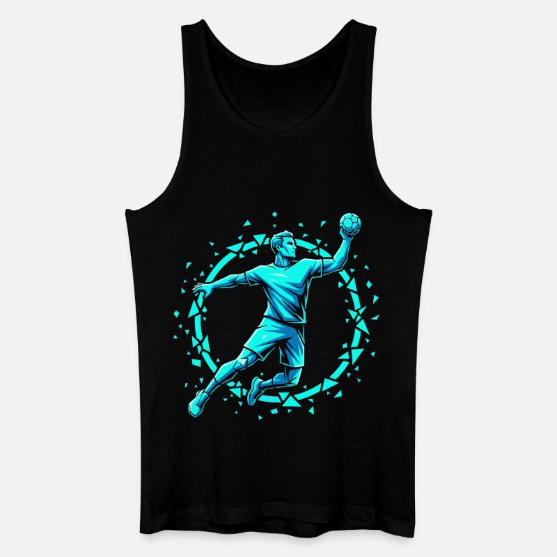 Handball Leidenschaft Hitze Training Geschenk - Männer Bio Tank Top - Schwarz