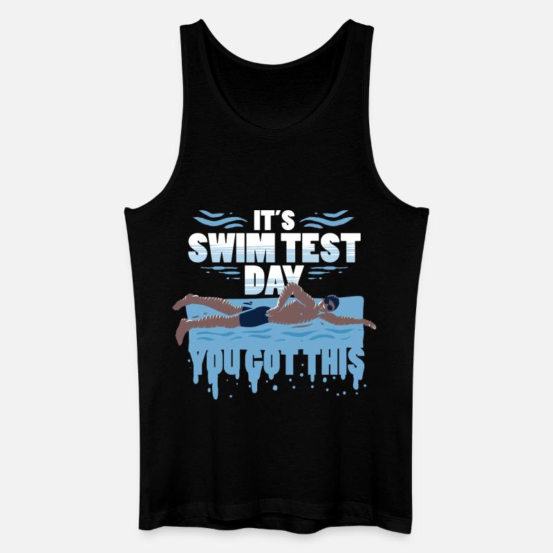 Schwimmlehrer It's Swim Test Day - Männer Bio Tank Top - Schwarz
