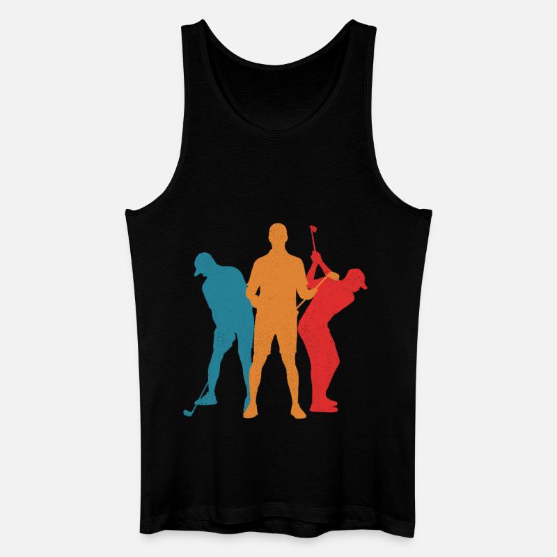 Golf Golfer Golfspieler Kinder Herren - Männer Bio Tank Top - Schwarz