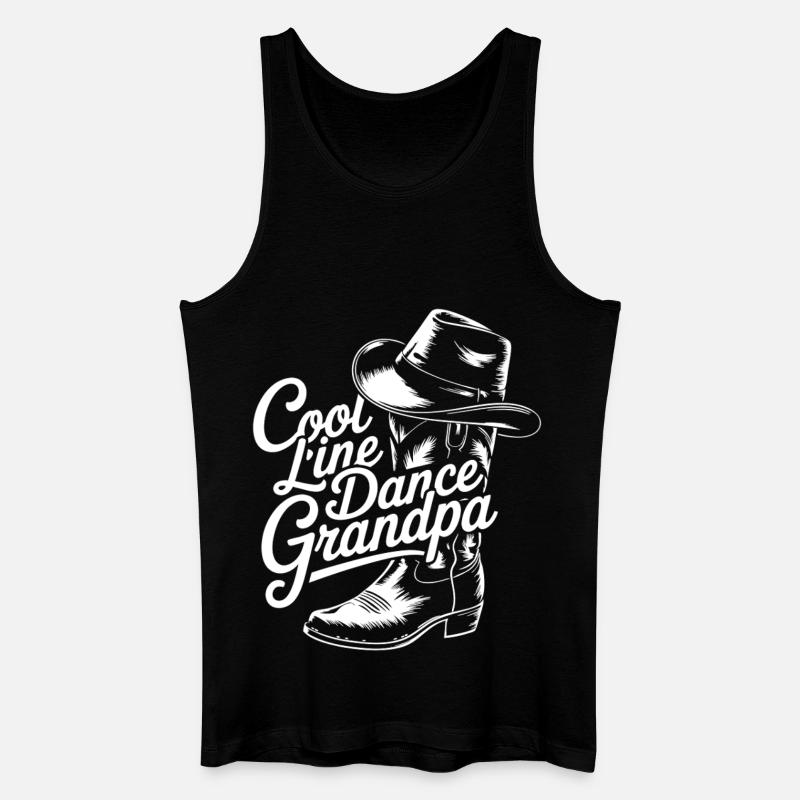 Line Dance Großvater Westernlook - Männer Bio Tank Top - Schwarz