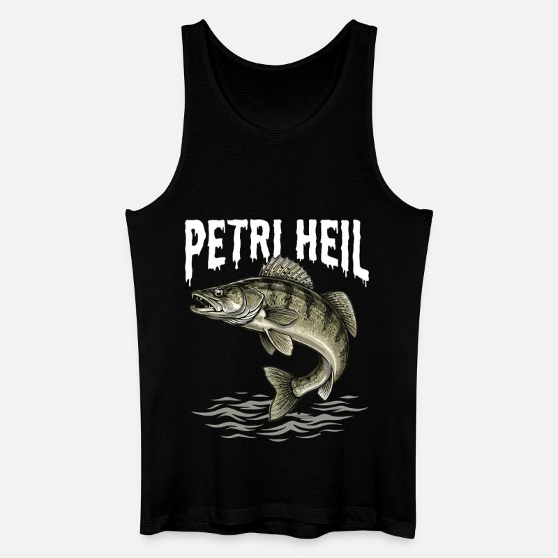 Petri Heil – Zanderjäger - Männer Bio Tank Top - Schwarz