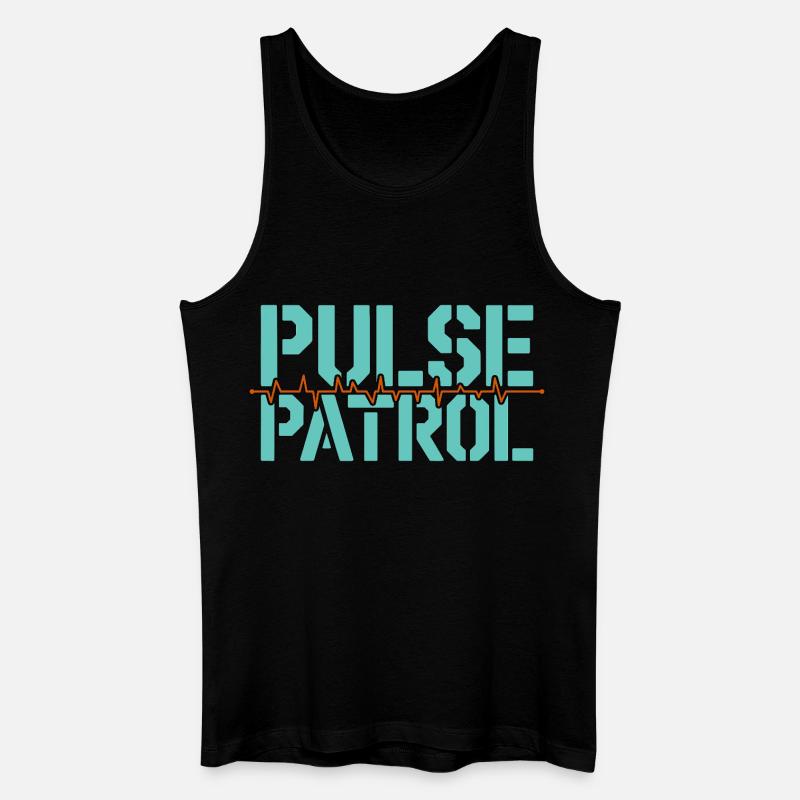 Cardiac Tech Pulse Patrol Pacemaker Technician - Männer Bio Tank Top - Schwarz