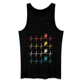 Judo Retro Heartbeat Judo - Men’s Organic Tank Top - black - Front