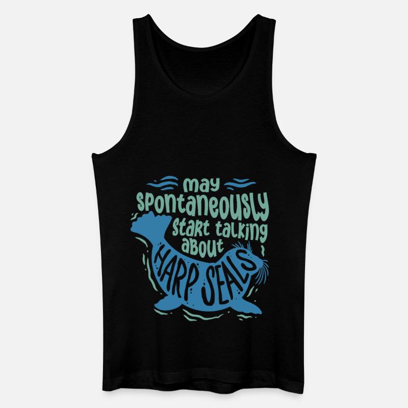 Sattelrobbe Robben - Männer Bio Tank Top - Schwarz