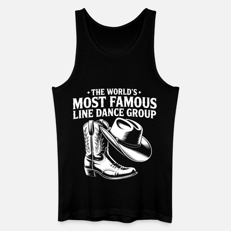 Western Line Dance Legende - Männer Bio Tank Top - Schwarz