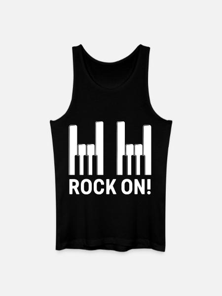 Rock On Piano Keys - Men’s Organic Tank Top - black