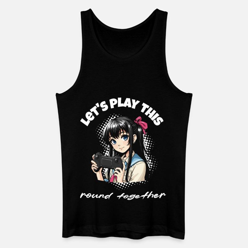 Lets Play Together - Gaming Design - Männer Bio Tank Top - Schwarz