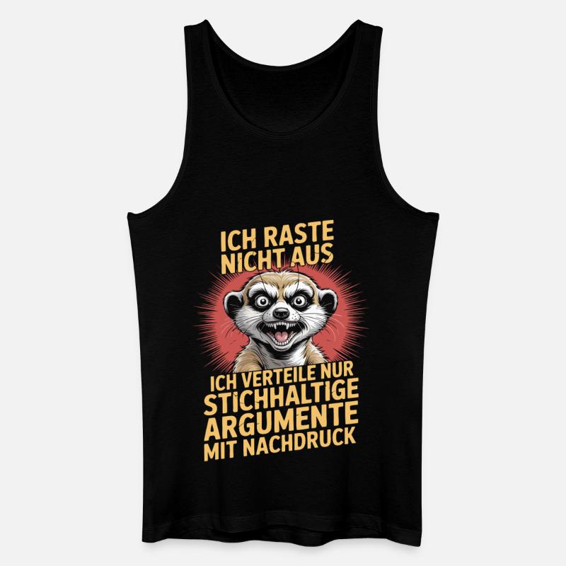 Erdmännchen stichhaltige Argumente Gag - Männer Bio Tank Top - Schwarz