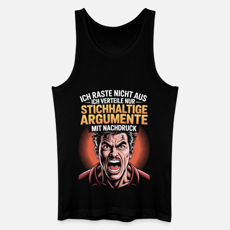 Valid arguments comic man - Men’s Organic Tank Top - black