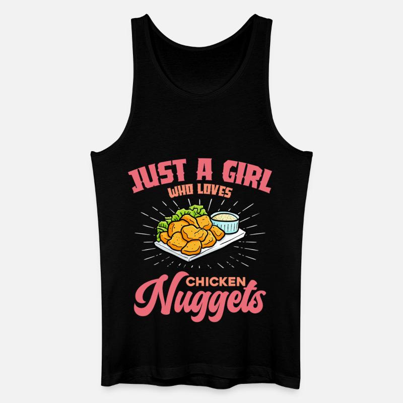 Mädchen liebt Chicken Nuggets - Männer Bio Tank Top - Schwarz