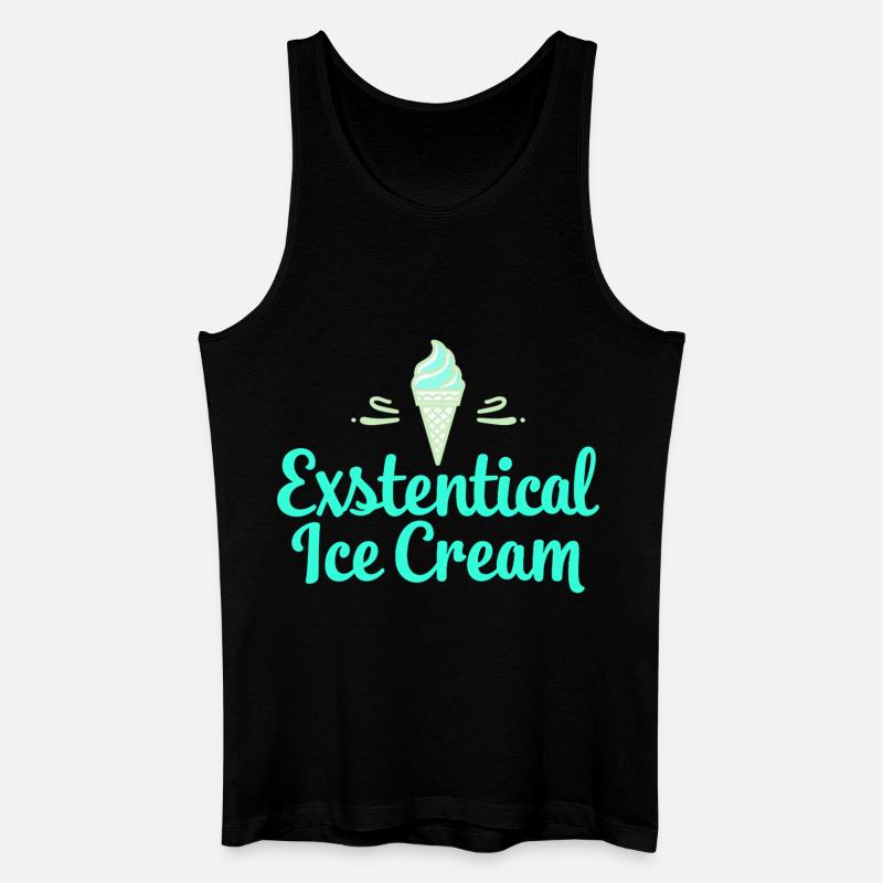 Existenzielle Eiscreme Lustiger Spruch Eis Waffel - Männer Bio Tank Top - Schwarz