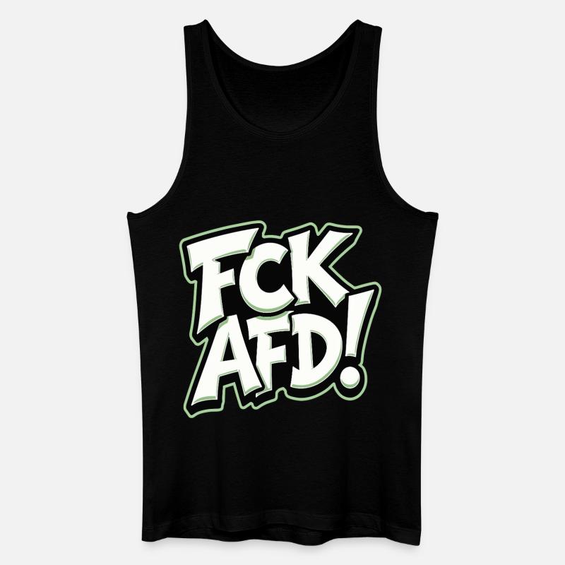 FCK AFD politisches Statement gegen Rechts - Männer Bio Tank Top - Schwarz