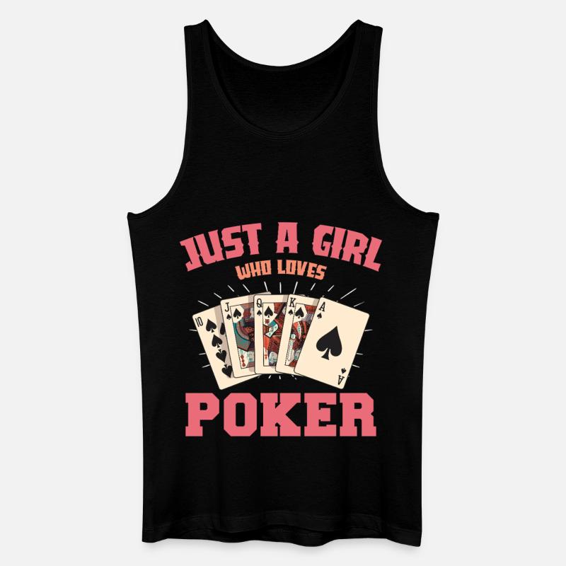 Nur ein Mädchen Pokerkarten - Männer Bio Tank Top - Schwarz
