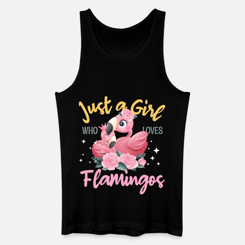Nur ein Mädchen liebt Flamingos - Männer Bio Tank Top - Schwarz