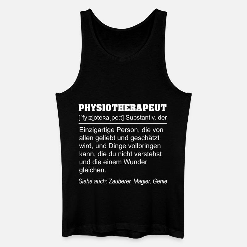 Physiotherapeut Definition lustig - Männer Bio Tank Top - Schwarz
