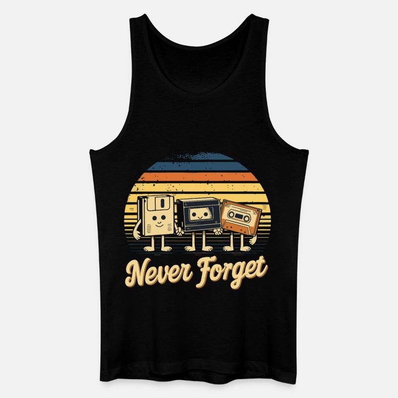 Never forget - Männer Bio Tank Top - Schwarz