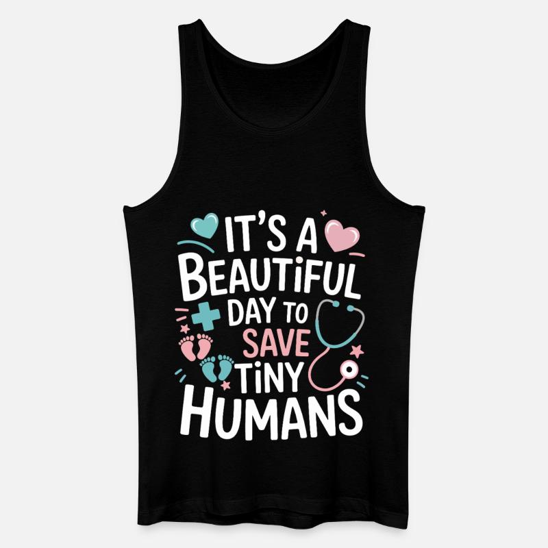 Kleine Helden retten heute - Männer Bio Tank Top - Schwarz