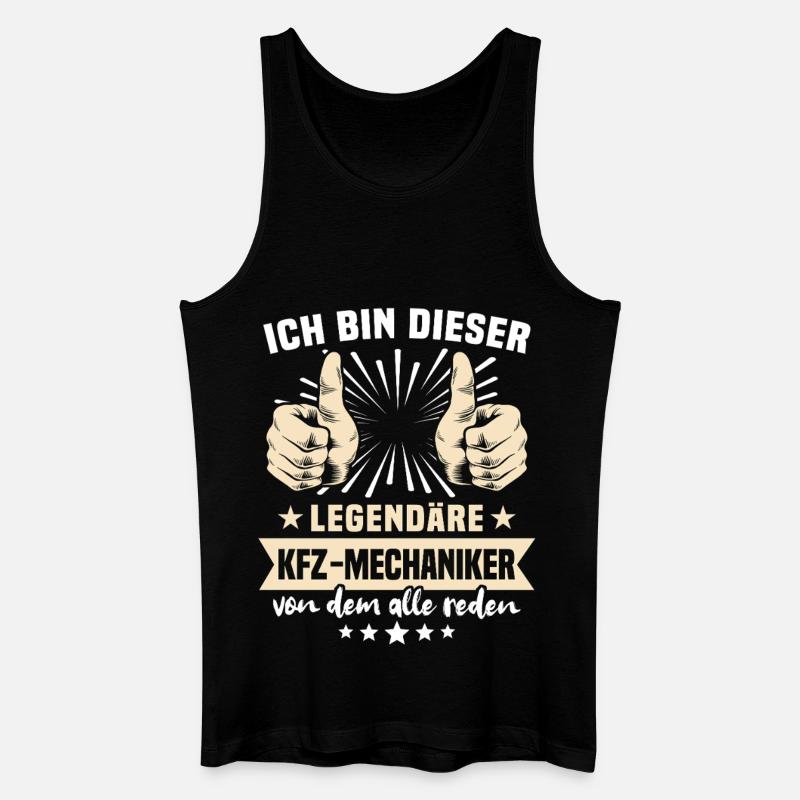 KFZ-Mechaniker Sprüche - Männer Bio Tank Top - Schwarz
