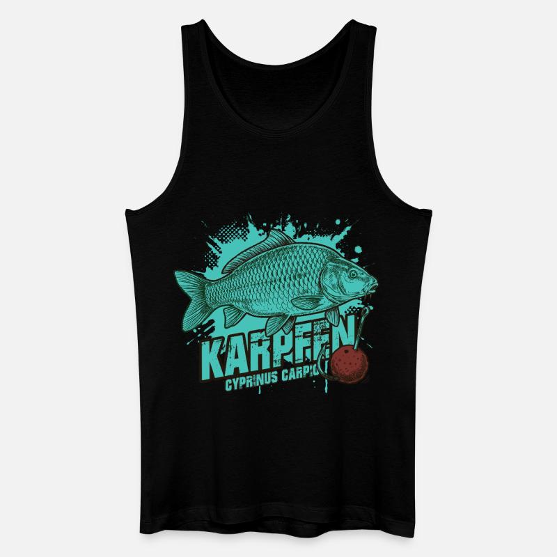 Karpfen – Der König des Sees - Männer Bio Tank Top - Schwarz