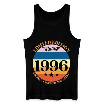 1996 Vintage Birthday Gift 96 Birthday - Men’s Organic Tank Top - black - Front