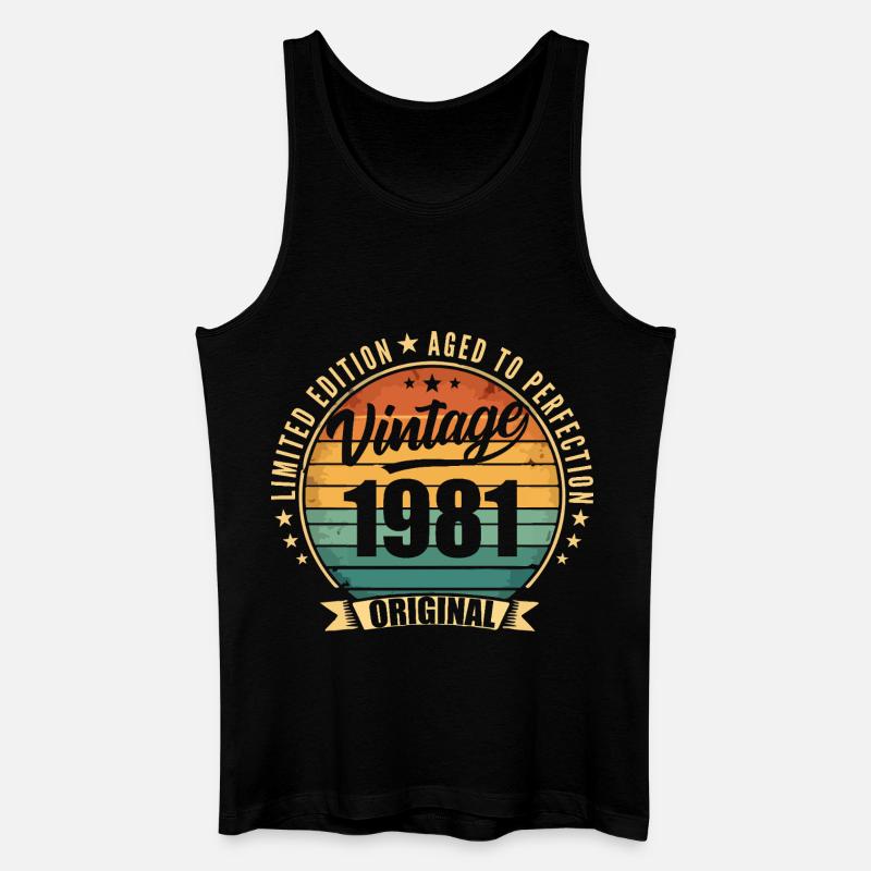 Limitierte Jubiläumsausgabe von 1981 - Männer Bio Tank Top - Schwarz