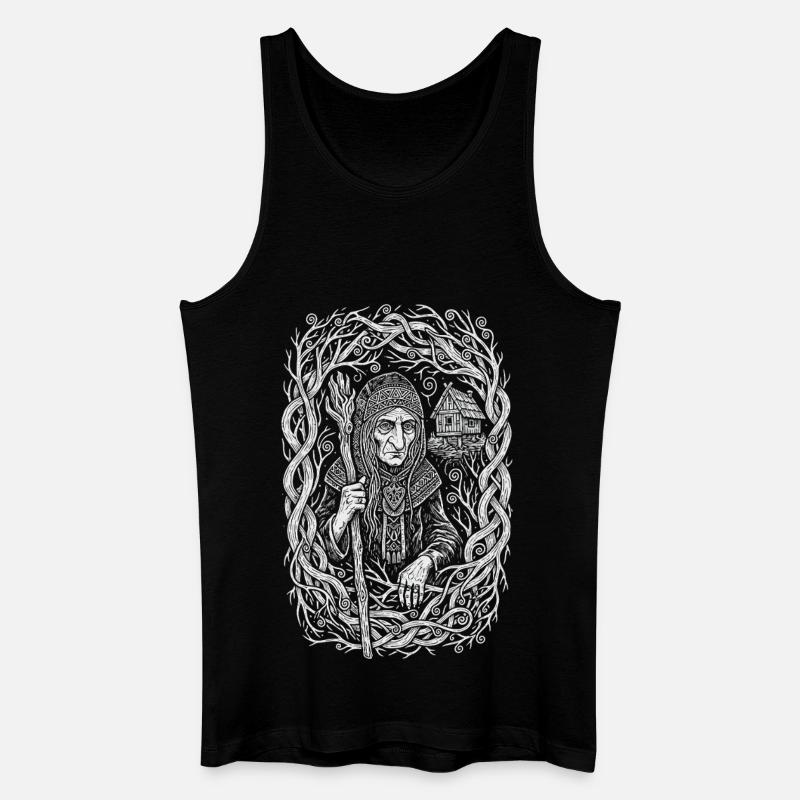 Baba Yaga Slawischer Wald Hexenkunst - Männer Bio Tank Top - Schwarz