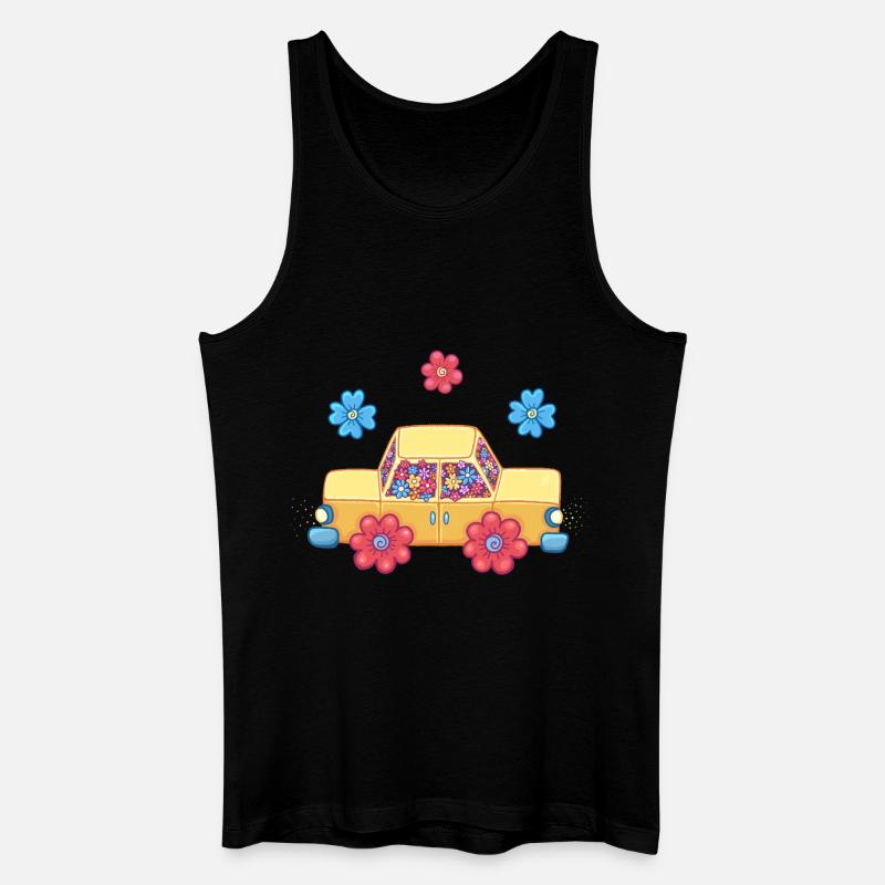 Blumenwagen - Männer Bio Tank Top - Schwarz