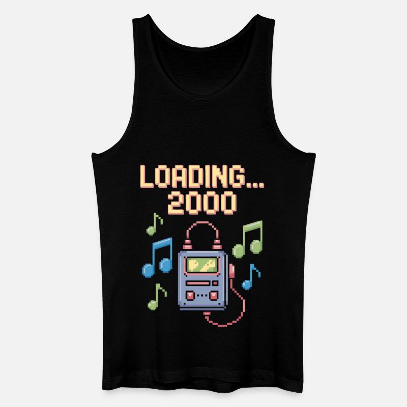Retro Pixel Design – Loading 2000 - Männer Bio Tank Top - Schwarz