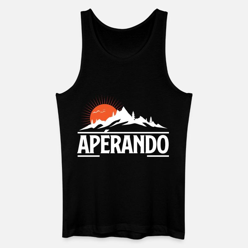 Sun Mountain Abenteuer - Männer Bio Tank Top - Schwarz