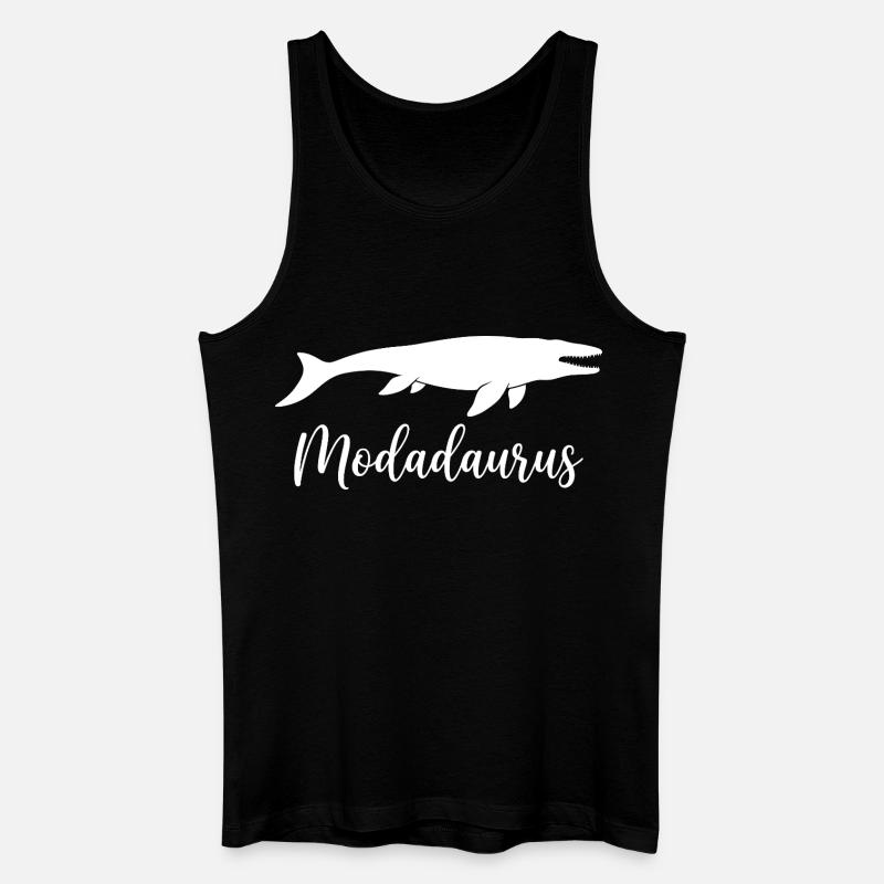 Modadaurus Mosasaurus Dinosaur Dad - Men’s Organic Tank Top - black