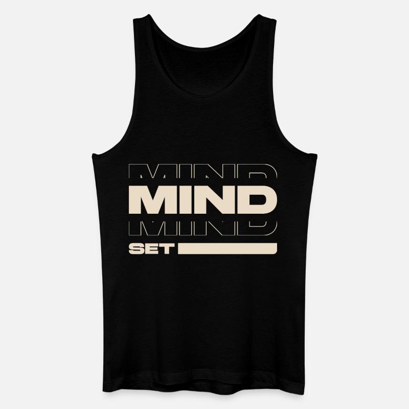 Mindset – Motivation & Success Mentality Statement - Männer Bio Tank Top - Schwarz