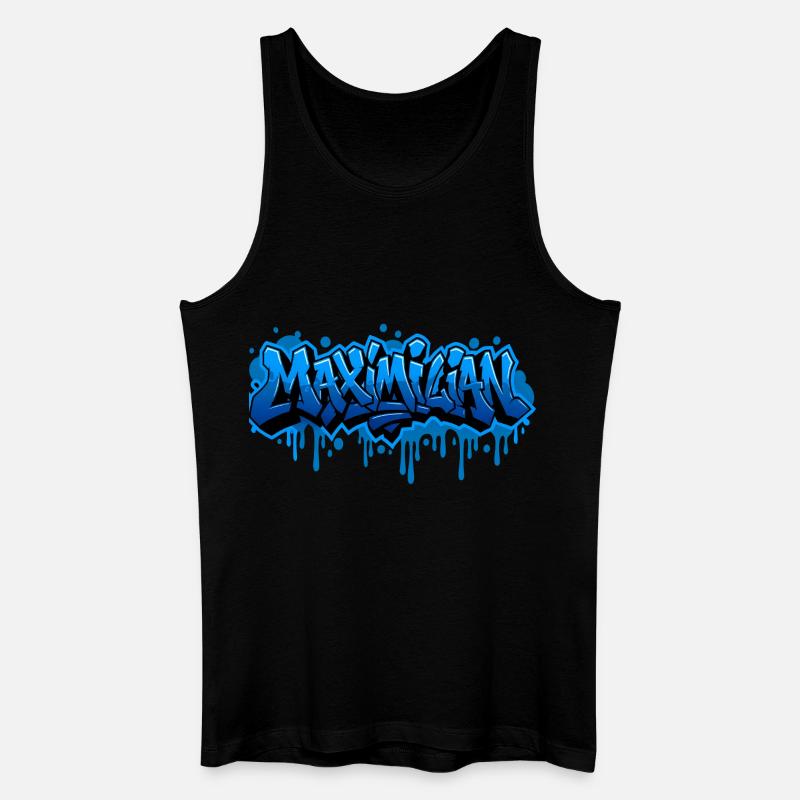 Graffiti MAXIMILIAN Name Geschenk Ideal Printabl - Männer Bio Tank Top - Schwarz