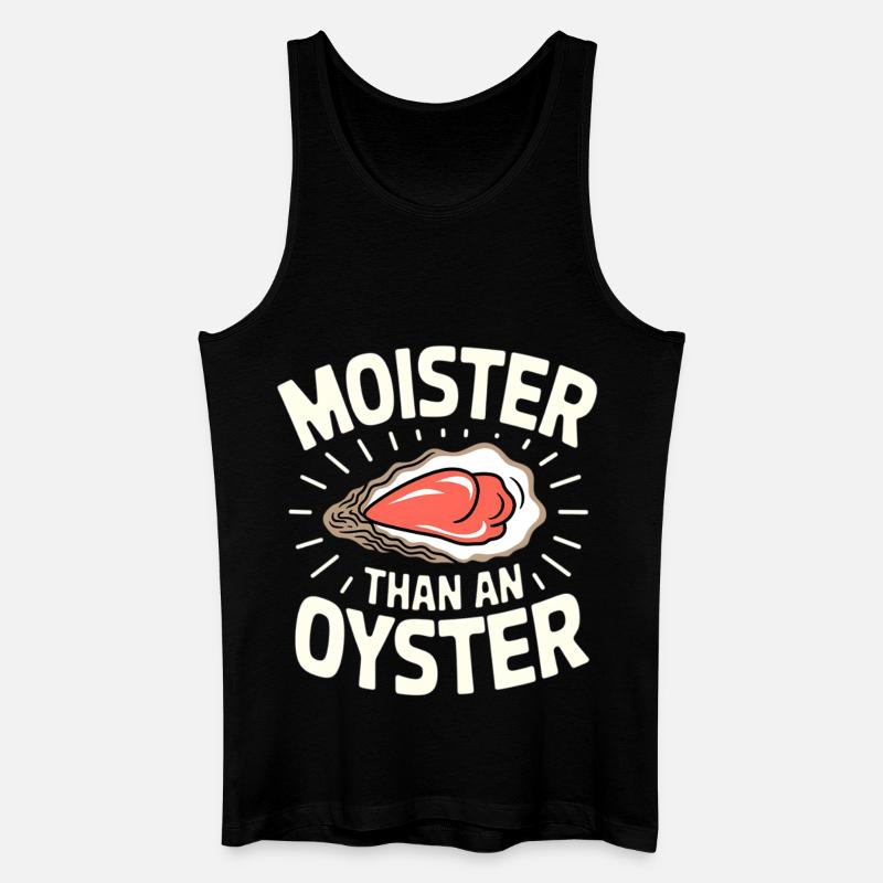 Moister als Auster – Wortwitz-Design - Männer Bio Tank Top - Schwarz