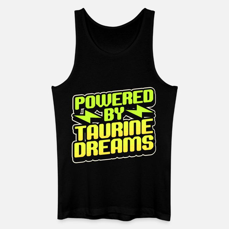Energy Drink Powered By Taurine Dreams - Männer Bio Tank Top - Schwarz