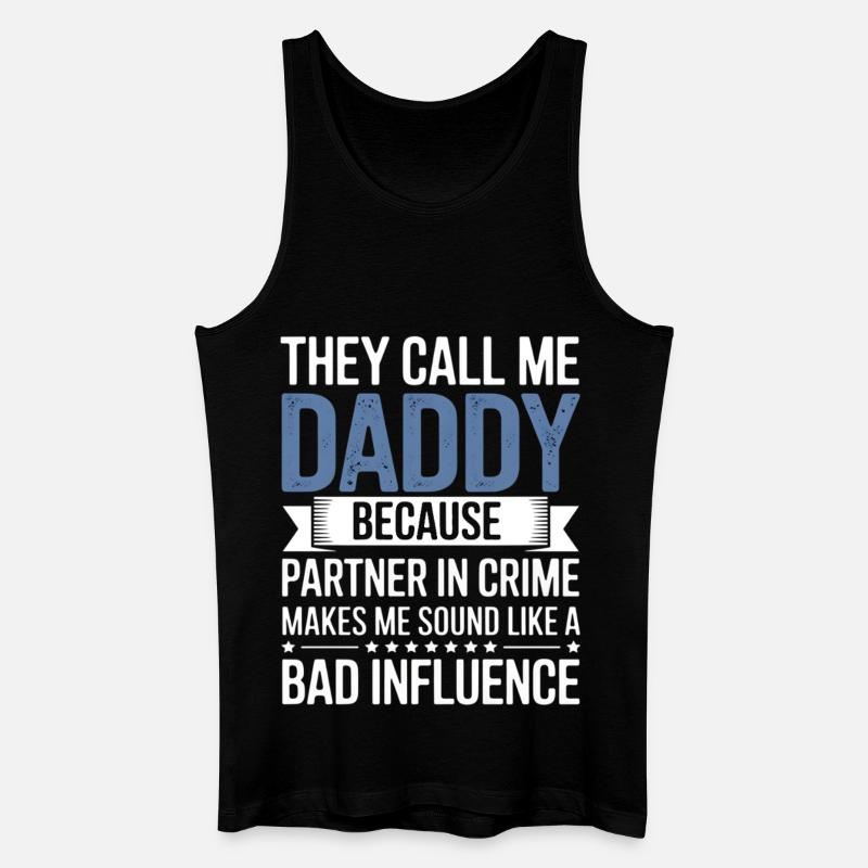 Daddy Partner in Crime Tee - Männer Bio Tank Top - Schwarz