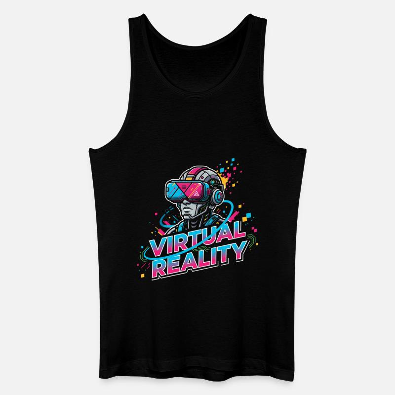 Virtuelle Realität SciFi - Männer Bio Tank Top - Schwarz