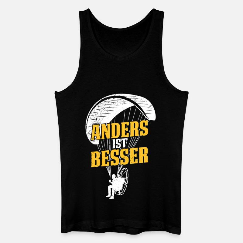 Paraglider DIFFERENT IS BETTER Fun - Men’s Organic Tank Top - black
