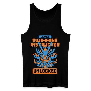 Schwimmlehrer Level Swimming Instructor Unlocked - Men’s Organic Tank Top - black - Front