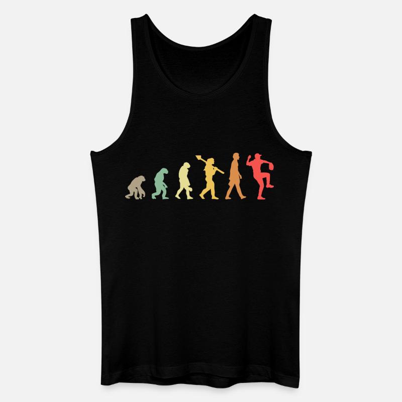 Baseball Evolution - Männer Bio Tank Top - Schwarz