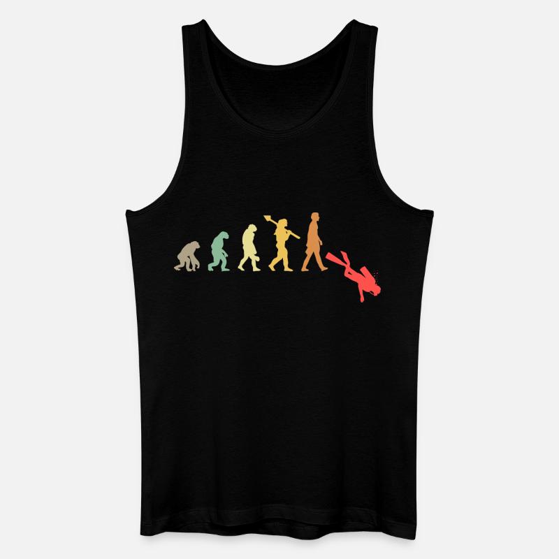 Evolution Tauchen Scuba Diver - Männer Bio Tank Top - Schwarz