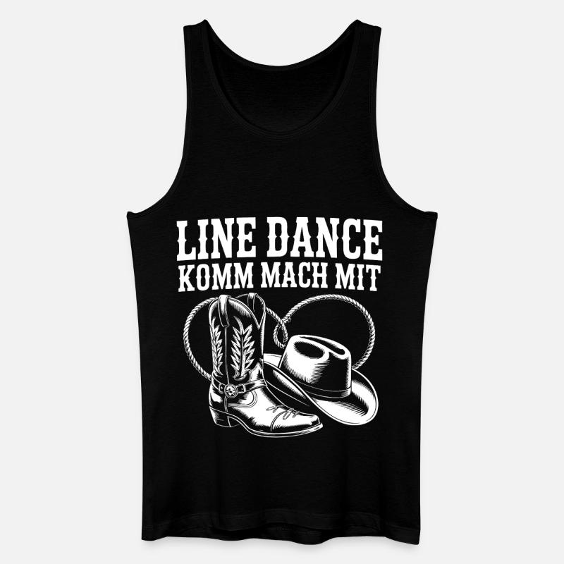 Line Dance Come join us - Men’s Organic Tank Top - black