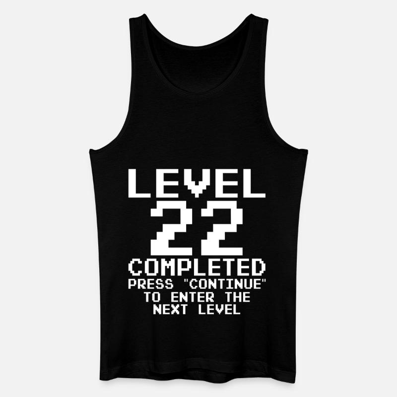 Level 22 Pixel Retro Abgeschlossen - Männer Bio Tank Top - Schwarz