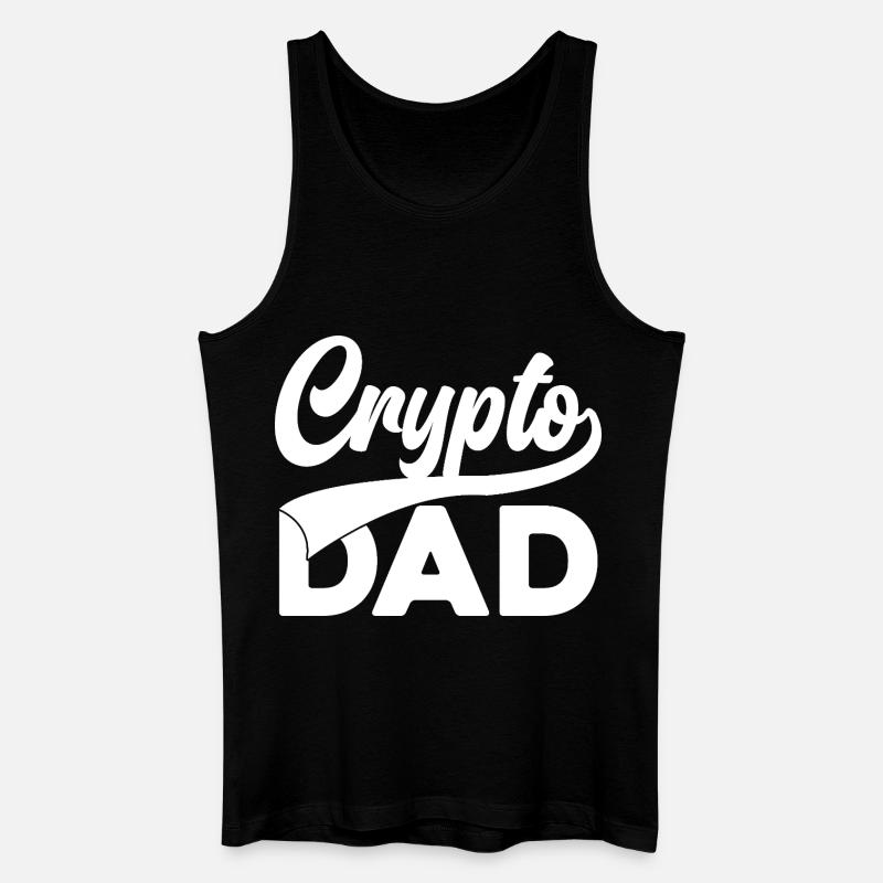 Crypto Dad Script Logo - Débardeur bio Homme - noir