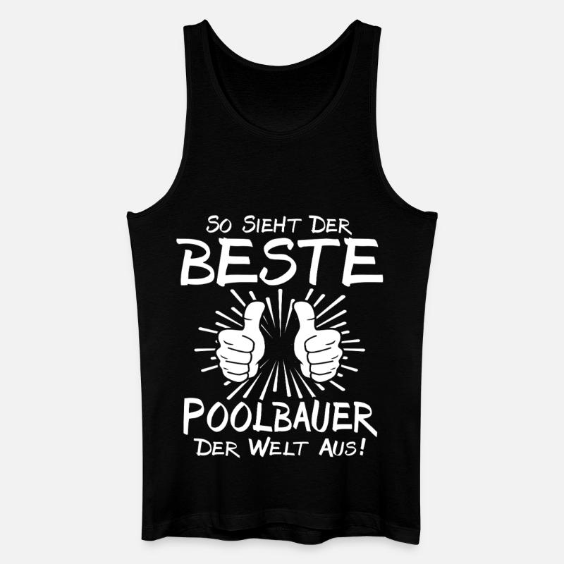 Bester Poolbauer - Männer Bio Tank Top - Schwarz