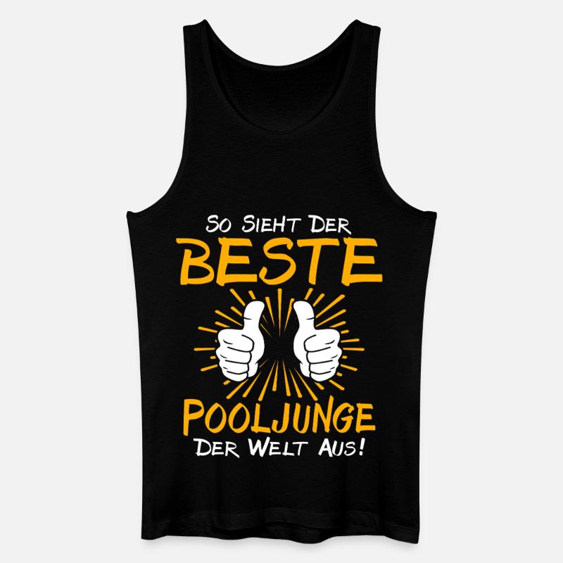 Pooljunge Geschenkidee - Männer Bio Tank Top - Schwarz