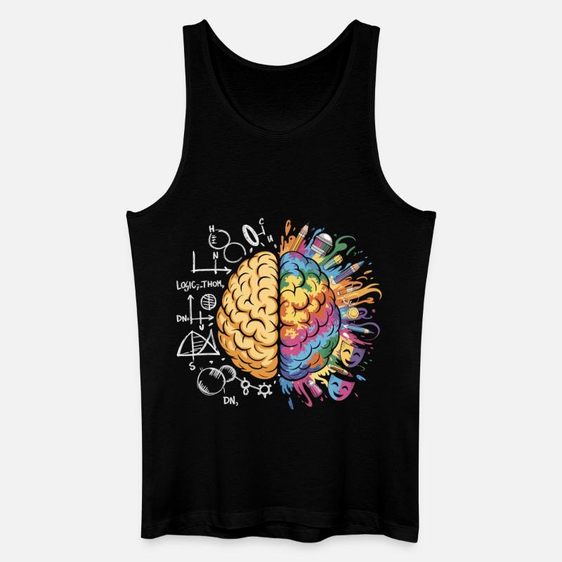 Kreativhirn Farbexplosion - Männer Bio Tank Top - Schwarz