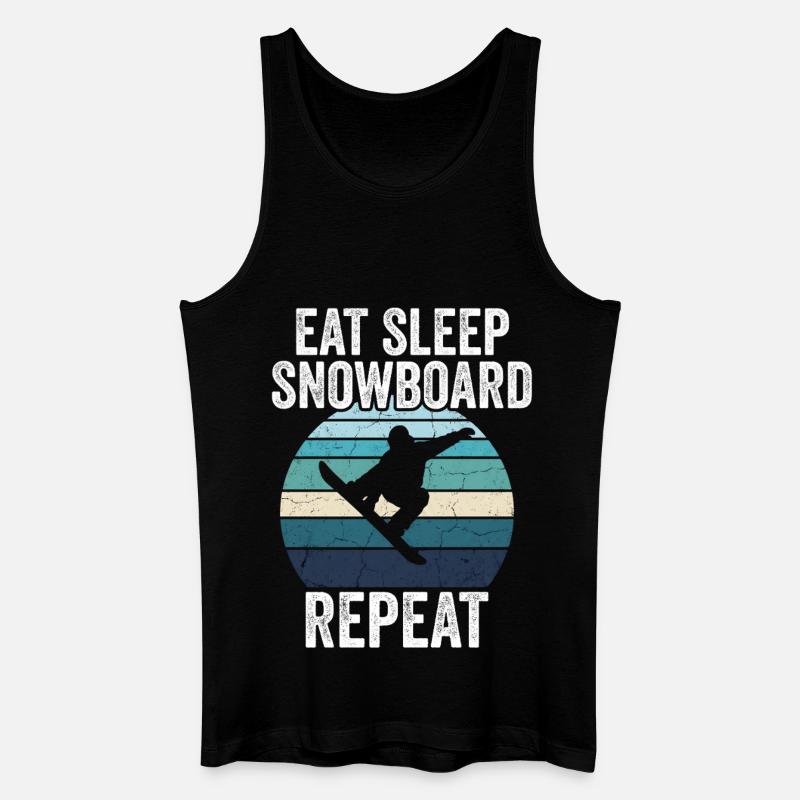 Eat Sleep Snowboard Repeat - Männer Bio Tank Top - Schwarz