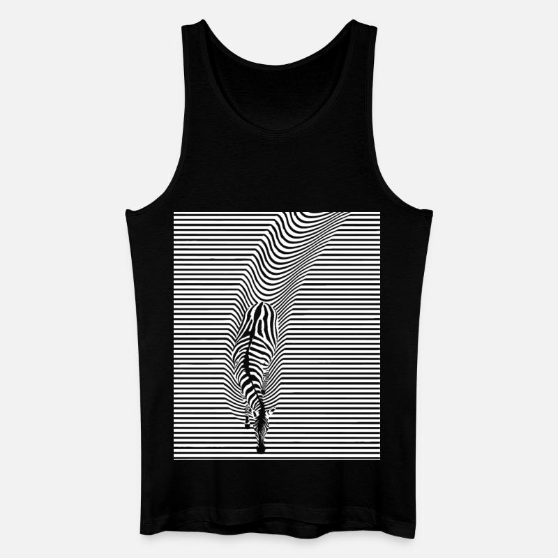 Zebra Kunst - Männer Bio Tank Top - Schwarz