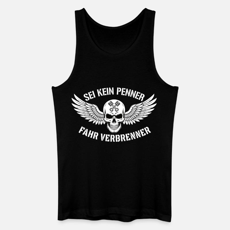 Ride Combustion Engine – Biker Skull Statement - Men’s Organic Tank Top - black